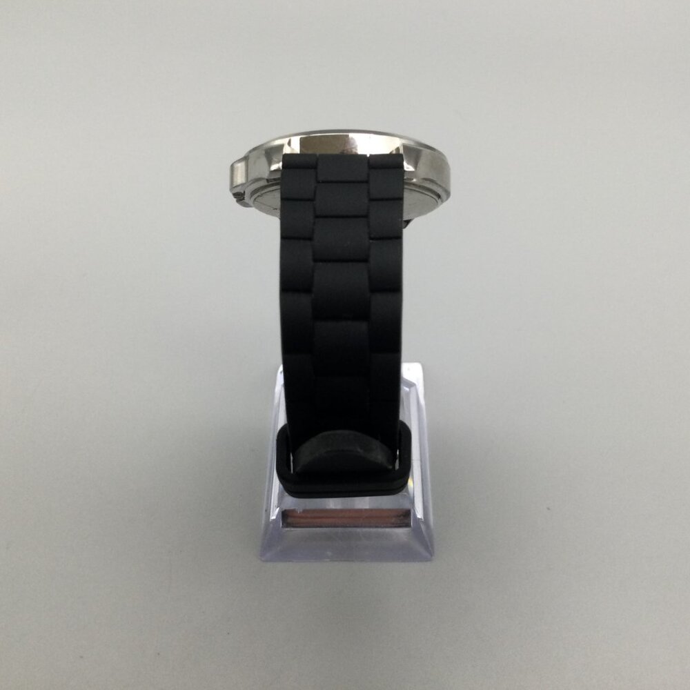 Coach Libby Watch Women 36mm Silver Tone Black Silicone Band 30M - Picture 4 of 15